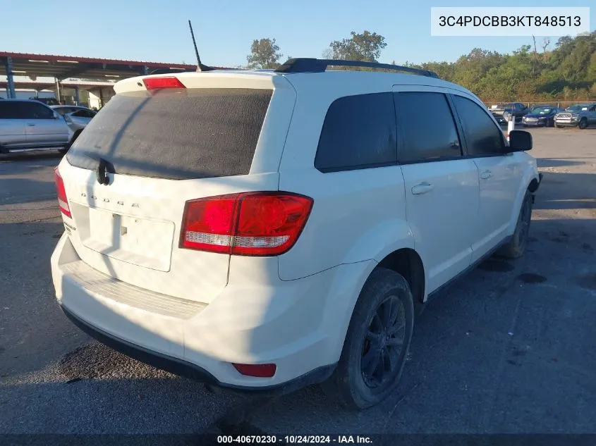 2019 Dodge Journey Se VIN: 3C4PDCBB3KT848513 Lot: 40670230