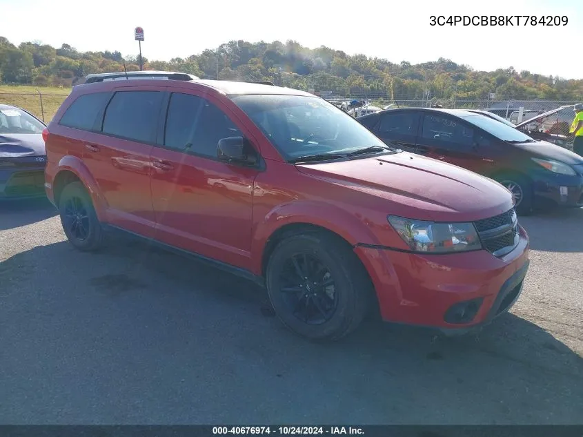 2019 Dodge Journey Se VIN: 3C4PDCBB8KT784209 Lot: 40676974