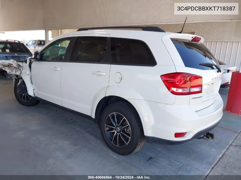 2019 Dodge Journey Se VIN: 3C4PDCBBXKT718387 Lot: 40686564