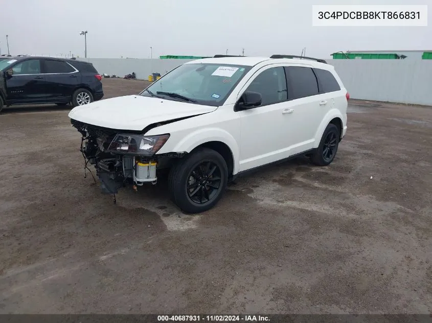 2019 Dodge Journey Se VIN: 3C4PDCBB8KT866831 Lot: 40687931