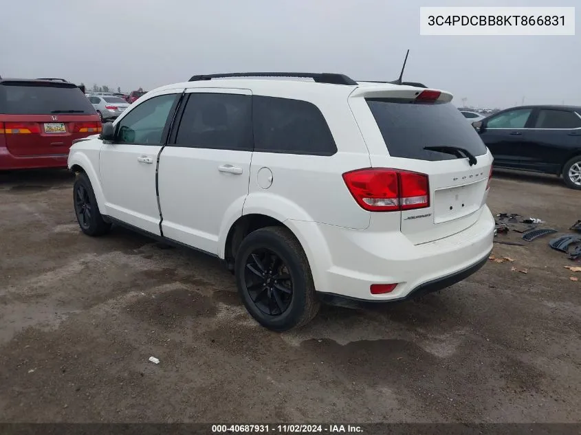 2019 Dodge Journey Se VIN: 3C4PDCBB8KT866831 Lot: 40687931