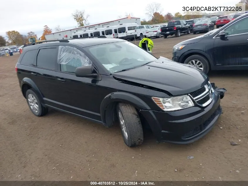 2019 Dodge Journey Se Value Package VIN: 3C4PDCAB2KT732205 Lot: 40703512