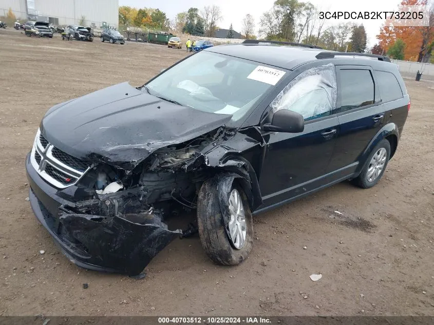 2019 Dodge Journey Se Value Package VIN: 3C4PDCAB2KT732205 Lot: 40703512