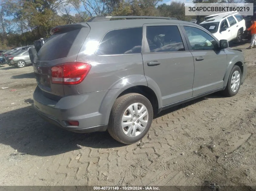 3C4PDCBB8KT860219 2019 Dodge Journey Se