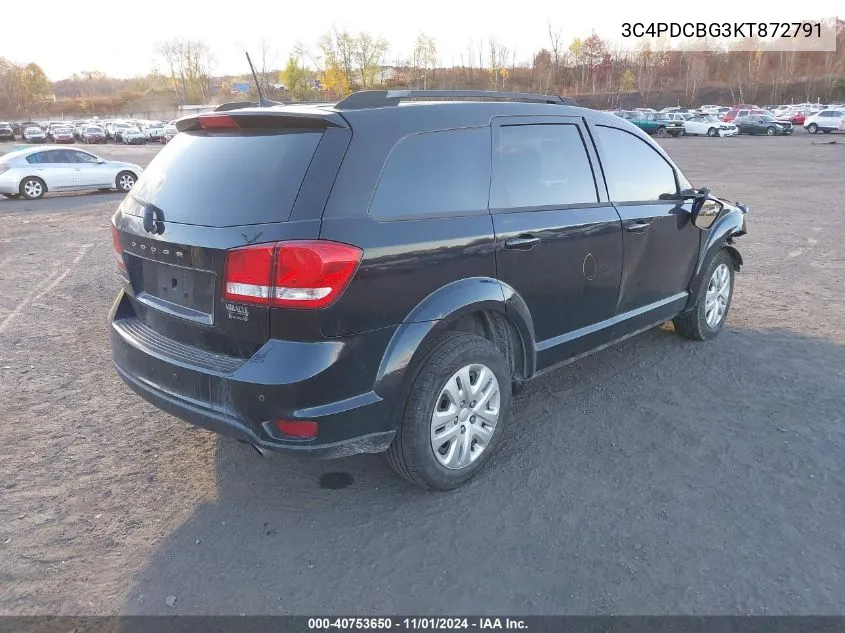 2019 Dodge Journey Se VIN: 3C4PDCBG3KT872791 Lot: 40753650