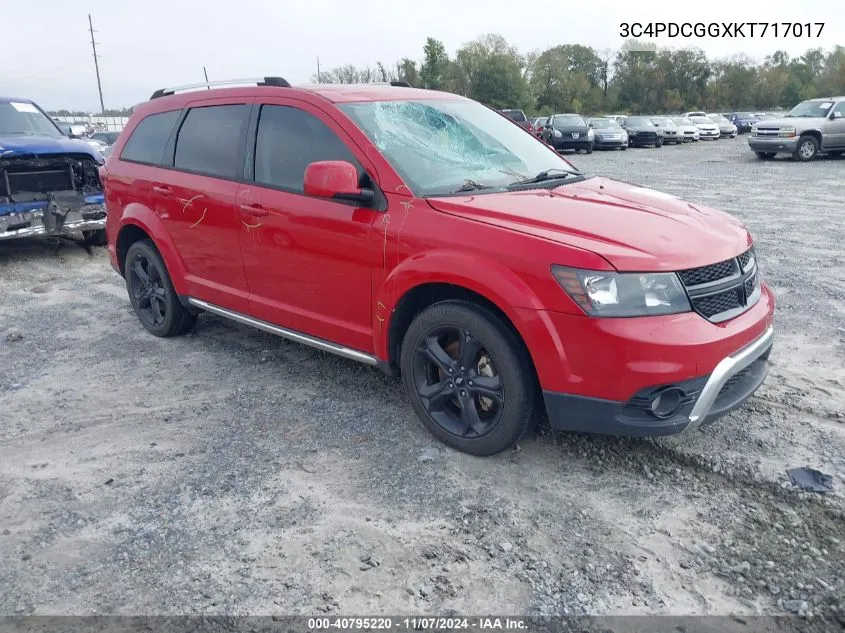 2019 Dodge Journey Crossroad VIN: 3C4PDCGGXKT717017 Lot: 40795220