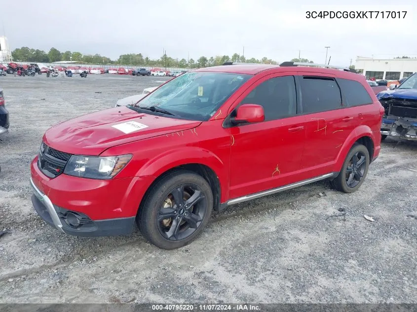 2019 Dodge Journey Crossroad VIN: 3C4PDCGGXKT717017 Lot: 40795220