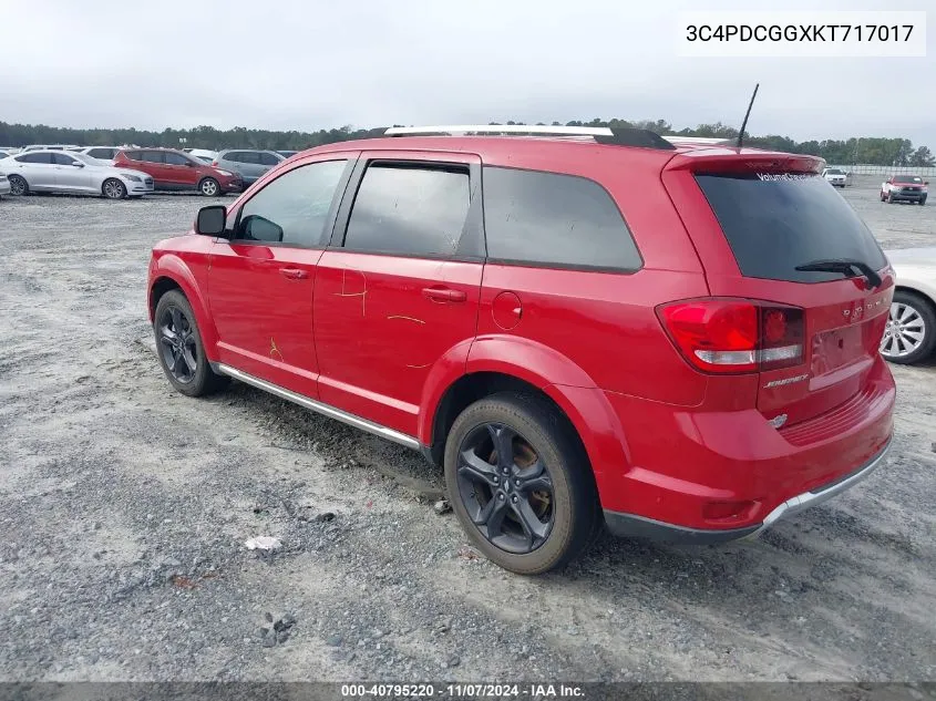 2019 Dodge Journey Crossroad VIN: 3C4PDCGGXKT717017 Lot: 40795220