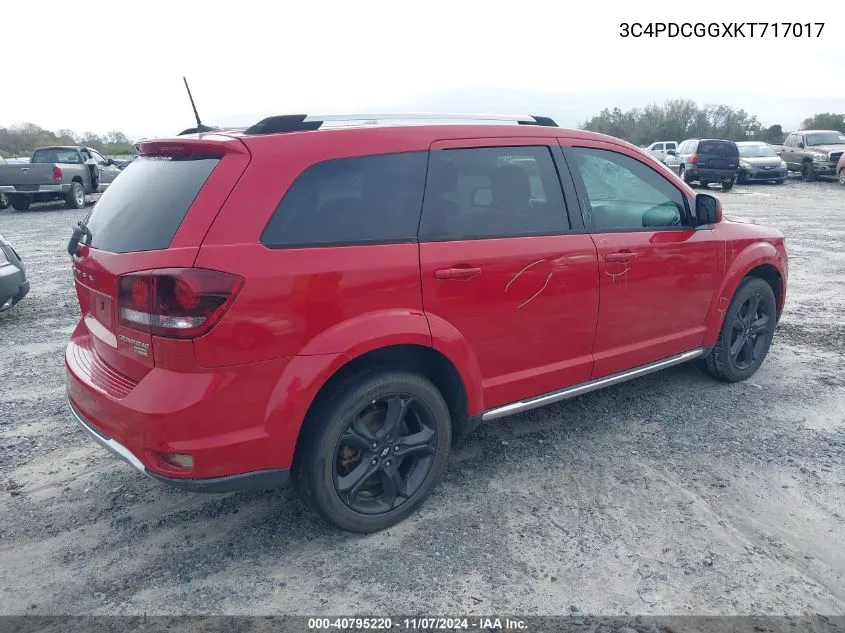 2019 Dodge Journey Crossroad VIN: 3C4PDCGGXKT717017 Lot: 40795220