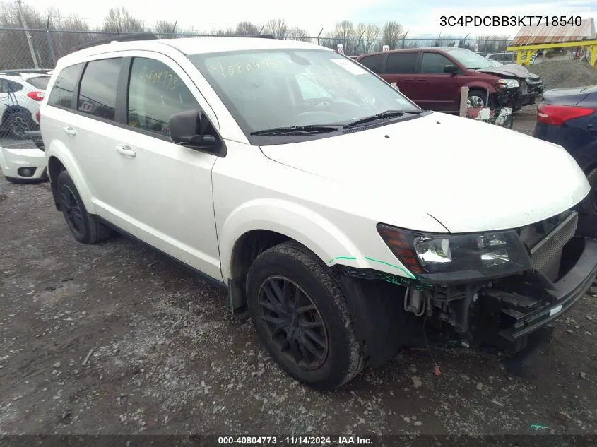 3C4PDCBB3KT718540 2019 Dodge Journey Se