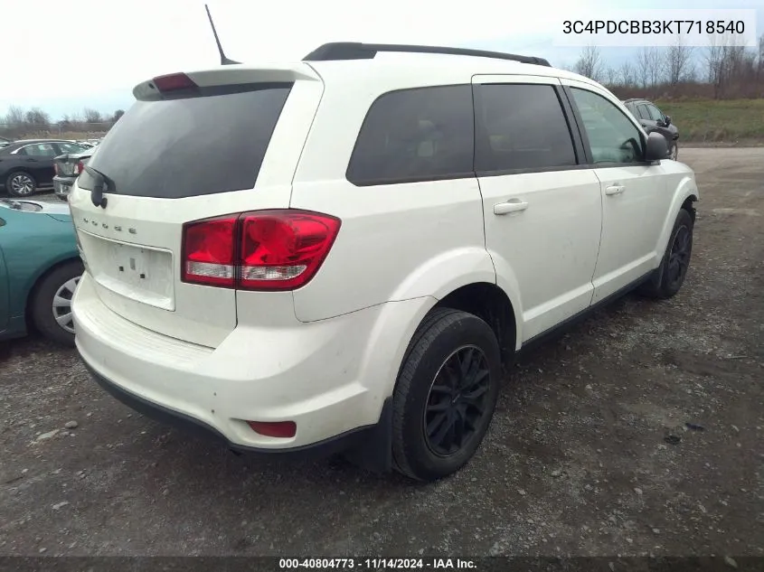 3C4PDCBB3KT718540 2019 Dodge Journey Se