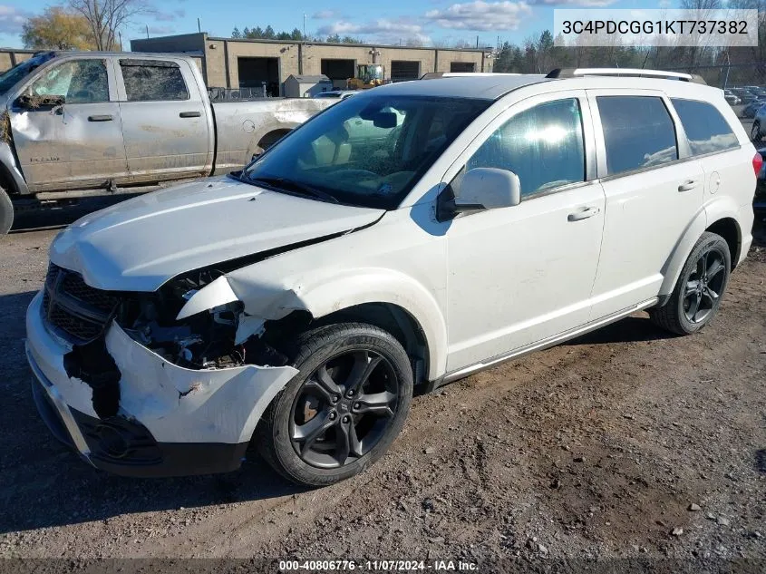 2019 Dodge Journey Crossroad VIN: 3C4PDCGG1KT737382 Lot: 40806776