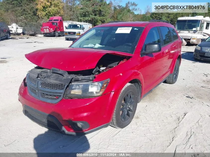 2019 Dodge Journey Se VIN: 3C4PDCBBXKT804976 Lot: 40832810