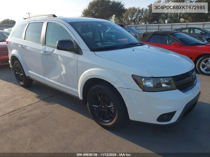 2019 Dodge Journey Se VIN: 3C4PDCBBXKT872985 Lot: 40836136