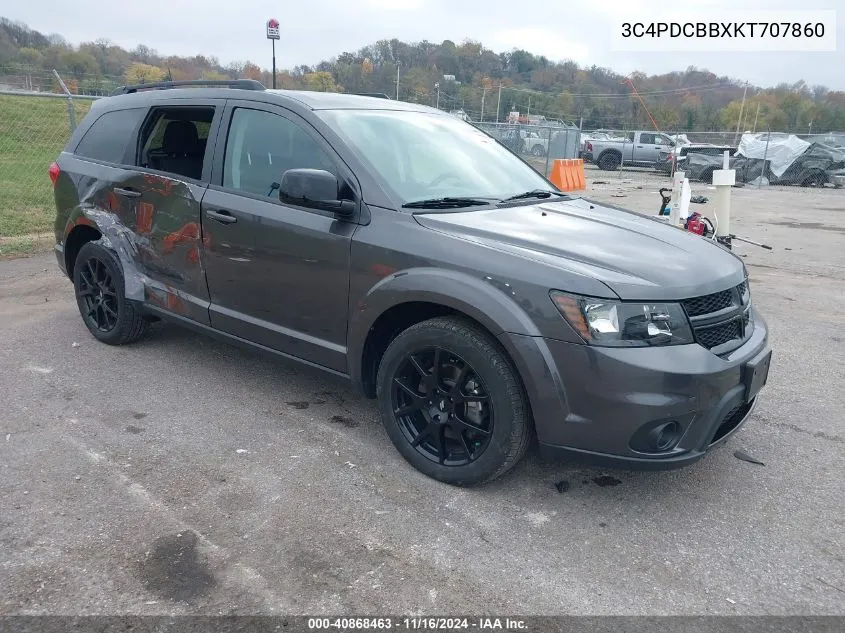 2019 Dodge Journey Se VIN: 3C4PDCBBXKT707860 Lot: 40868463