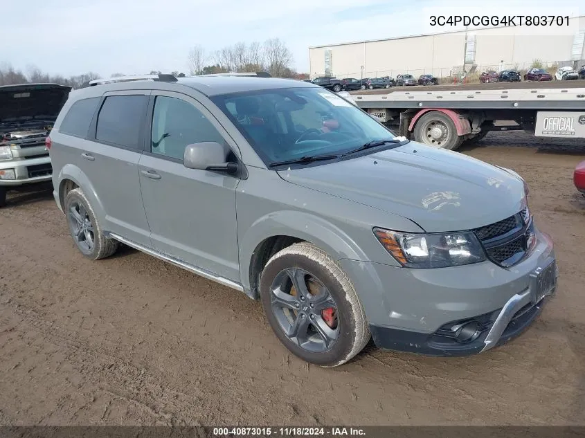 2019 Dodge Journey Crossroad VIN: 3C4PDCGG4KT803701 Lot: 40873015