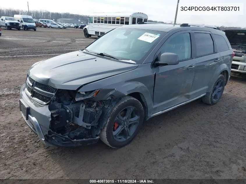 2019 Dodge Journey Crossroad VIN: 3C4PDCGG4KT803701 Lot: 40873015