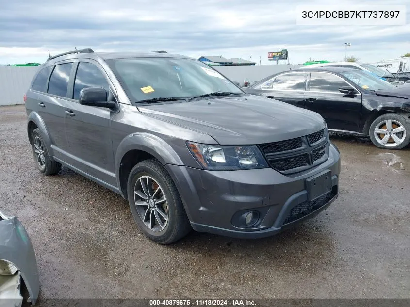 2019 Dodge Journey Se VIN: 3C4PDCBB7KT737897 Lot: 40879675