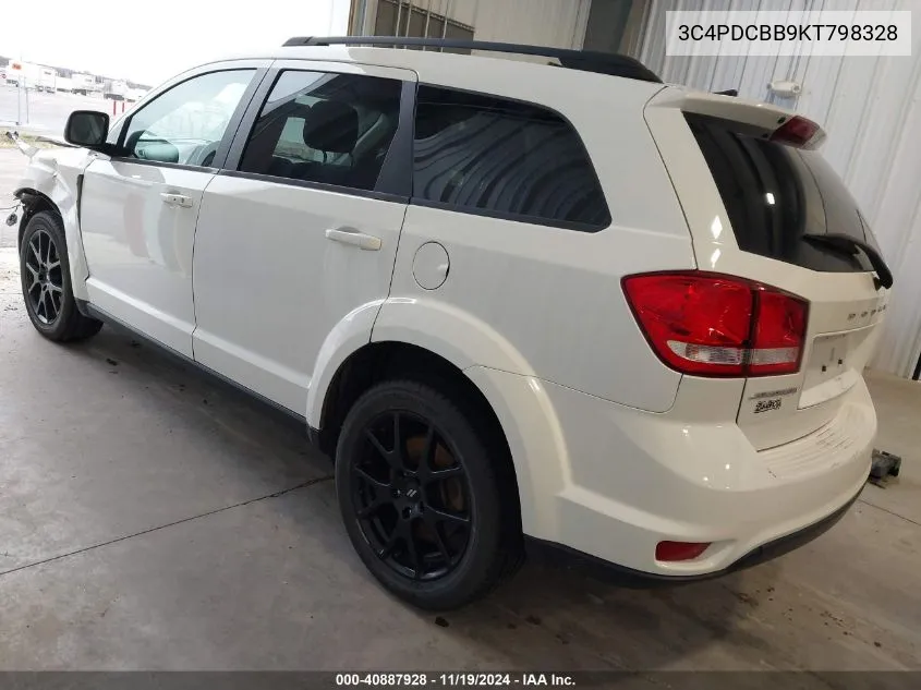 2019 Dodge Journey Se VIN: 3C4PDCBB9KT798328 Lot: 40887928