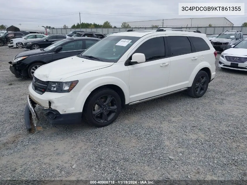 2019 Dodge Journey Crossroad VIN: 3C4PDCGB9KT861355 Lot: 40908718