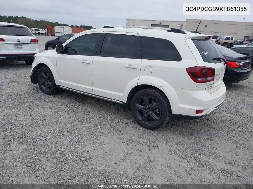 2019 Dodge Journey Crossroad VIN: 3C4PDCGB9KT861355 Lot: 40908718