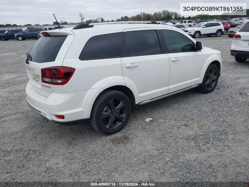 2019 Dodge Journey Crossroad VIN: 3C4PDCGB9KT861355 Lot: 40908718