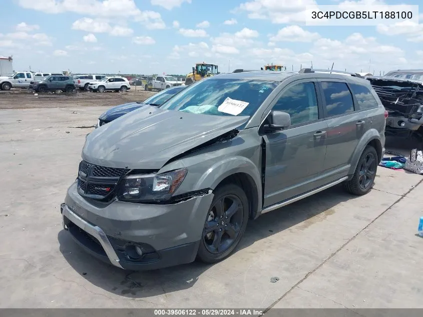 2020 Dodge Journey Crossroad VIN: 3C4PDCGB5LT188100 Lot: 39506122