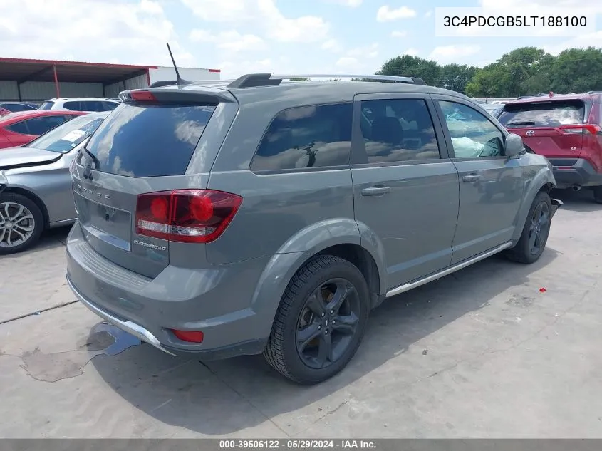 2020 Dodge Journey Crossroad VIN: 3C4PDCGB5LT188100 Lot: 39506122