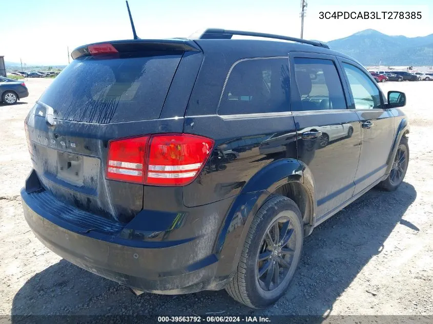 3C4PDCAB3LT278385 2020 Dodge Journey Se Value