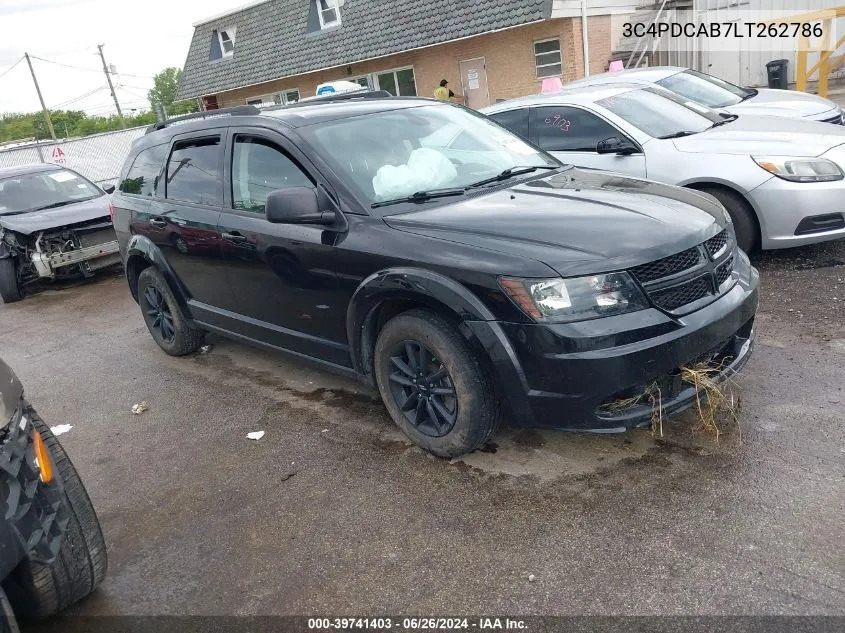 2020 Dodge Journey Se Value VIN: 3C4PDCAB7LT262786 Lot: 39741403