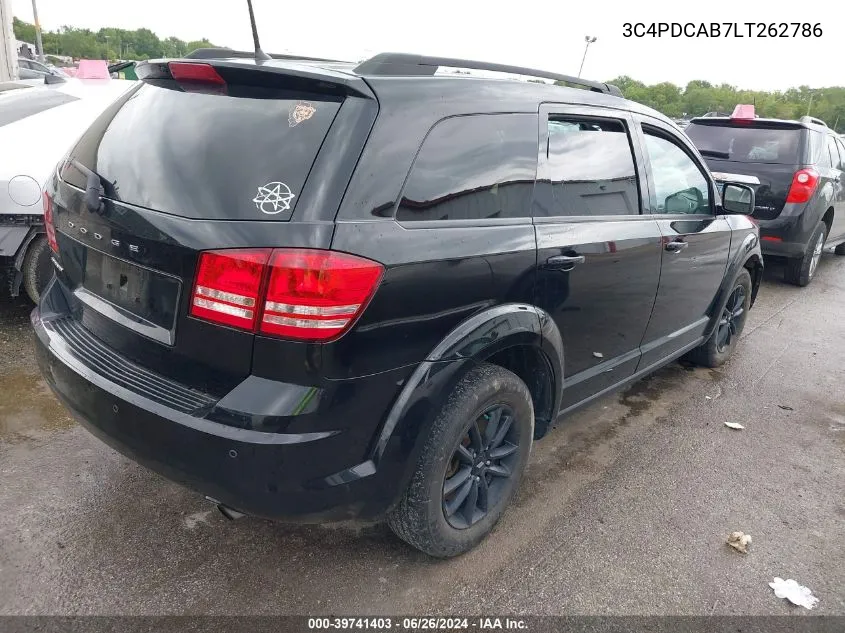 2020 Dodge Journey Se Value VIN: 3C4PDCAB7LT262786 Lot: 39741403