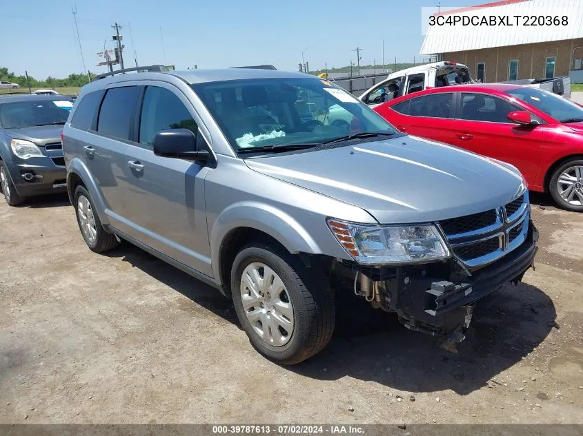 2020 Dodge Journey Se Value VIN: 3C4PDCABXLT220368 Lot: 39787613