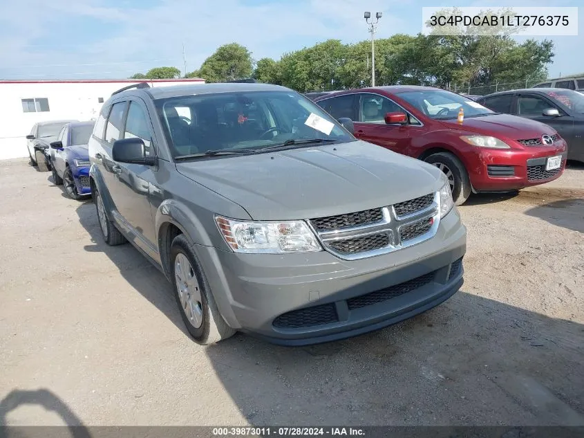 2020 Dodge Journey Se VIN: 3C4PDCAB1LT276375 Lot: 39873011