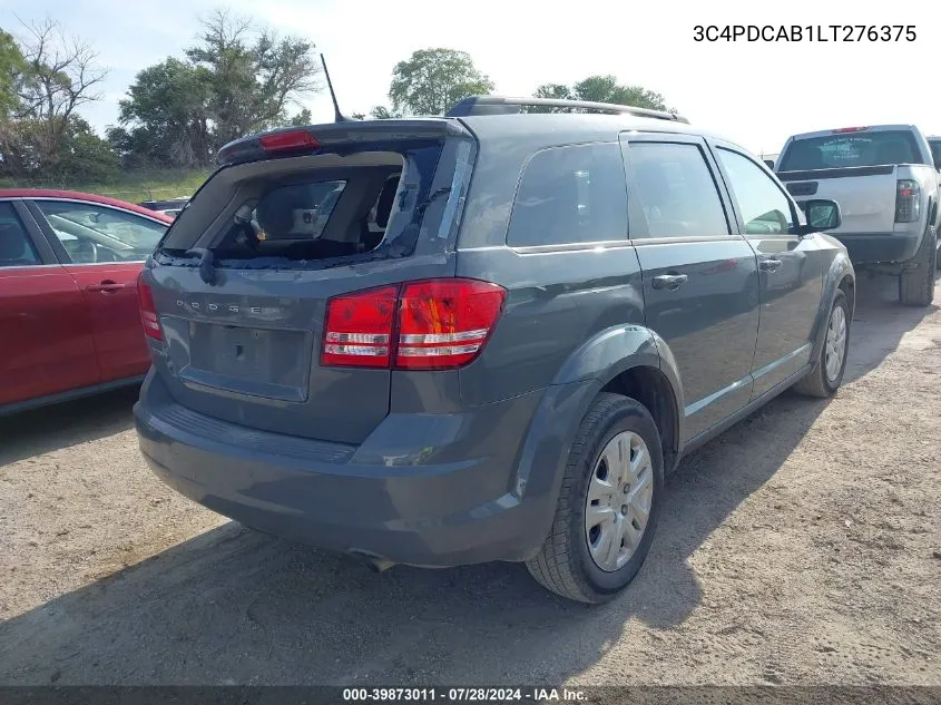 2020 Dodge Journey Se VIN: 3C4PDCAB1LT276375 Lot: 39873011