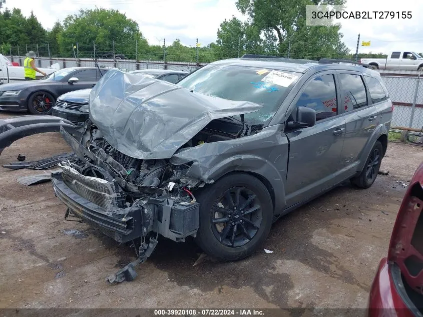 2020 Dodge Journey Se Value VIN: 3C4PDCAB2LT279155 Lot: 39920108