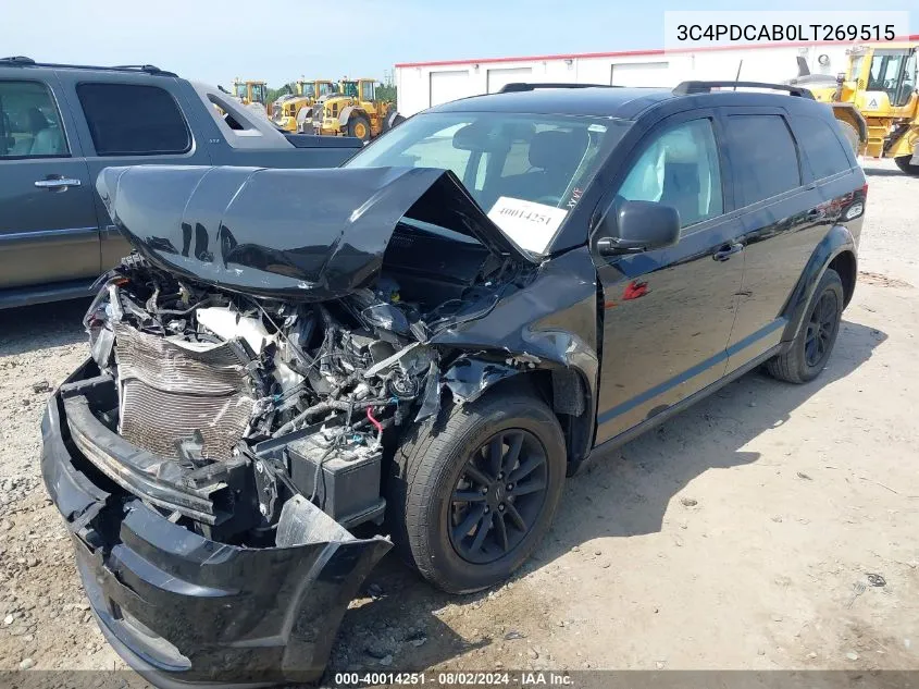 2020 Dodge Journey Se Value VIN: 3C4PDCAB0LT269515 Lot: 40014251