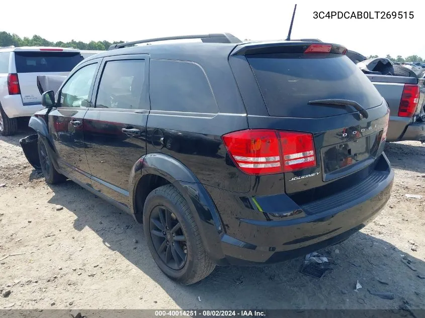 2020 Dodge Journey Se Value VIN: 3C4PDCAB0LT269515 Lot: 40014251