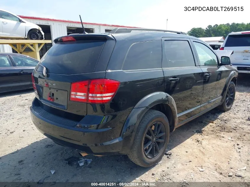 2020 Dodge Journey Se Value VIN: 3C4PDCAB0LT269515 Lot: 40014251