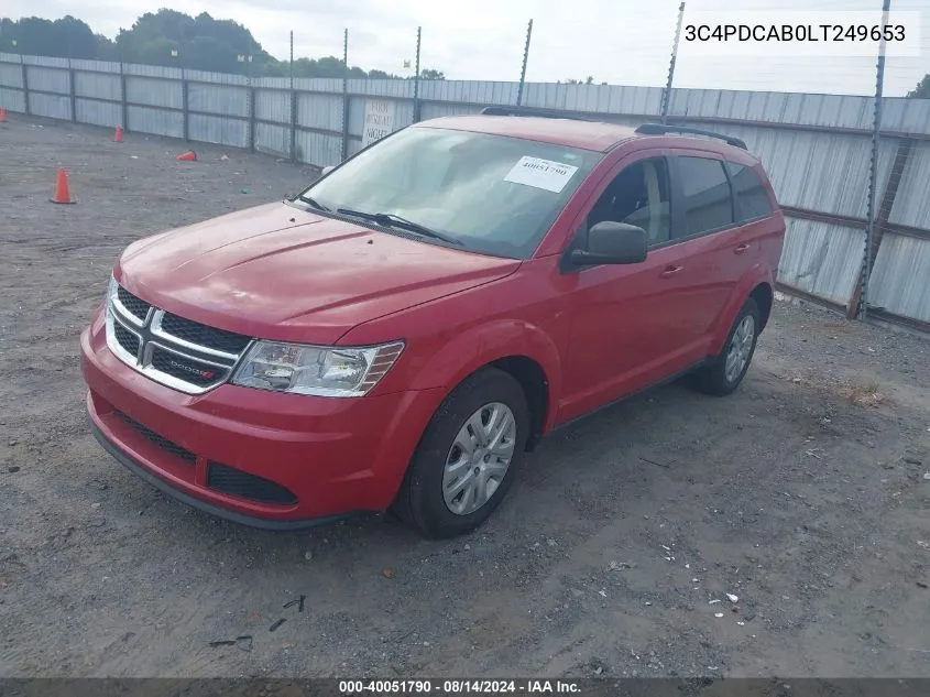 3C4PDCAB0LT249653 2020 Dodge Journey Se Value