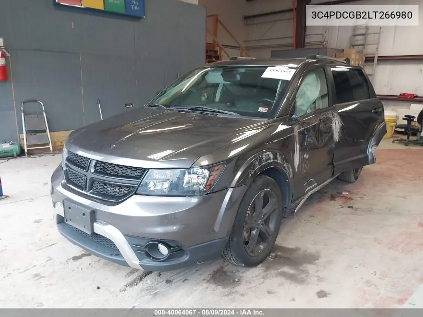 2020 Dodge Journey Crossroad VIN: 3C4PDCGB2LT266980 Lot: 40064067