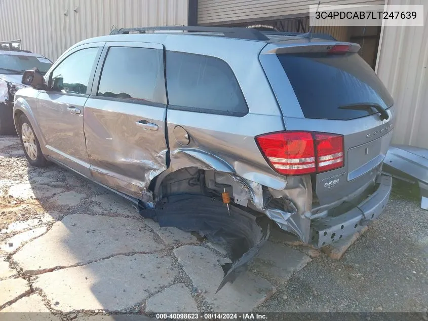 3C4PDCAB7LT247639 2020 Dodge Journey Se Value