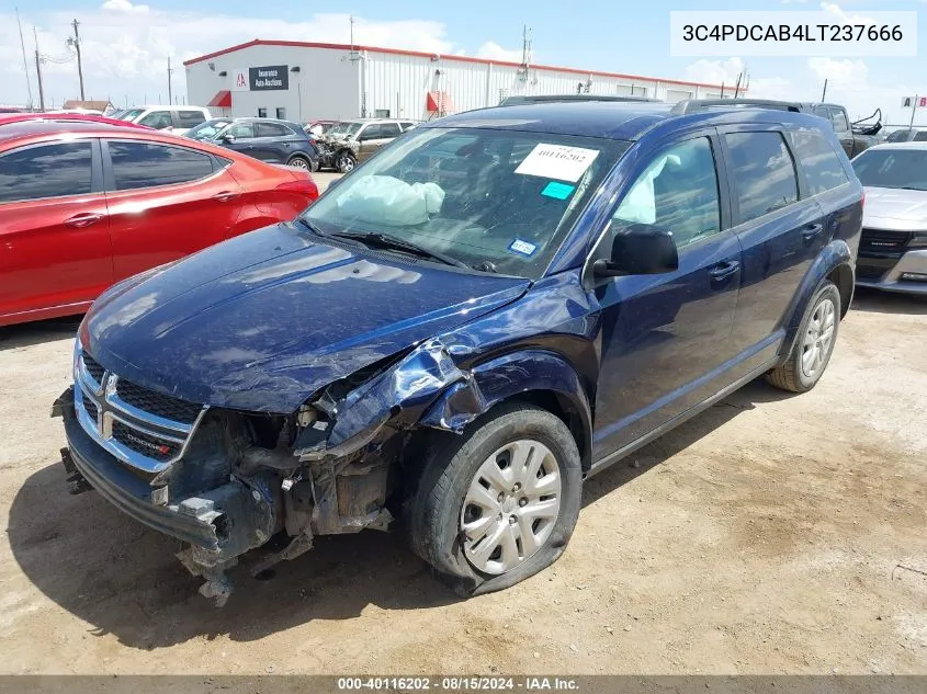 3C4PDCAB4LT237666 2020 Dodge Journey Se Value