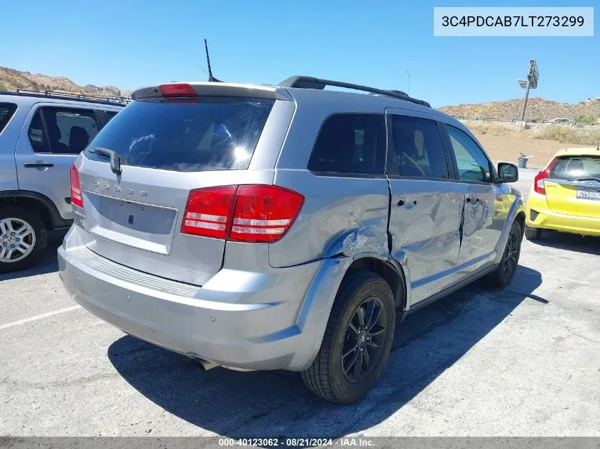 2020 Dodge Journey Se Value VIN: 3C4PDCAB7LT273299 Lot: 40123062