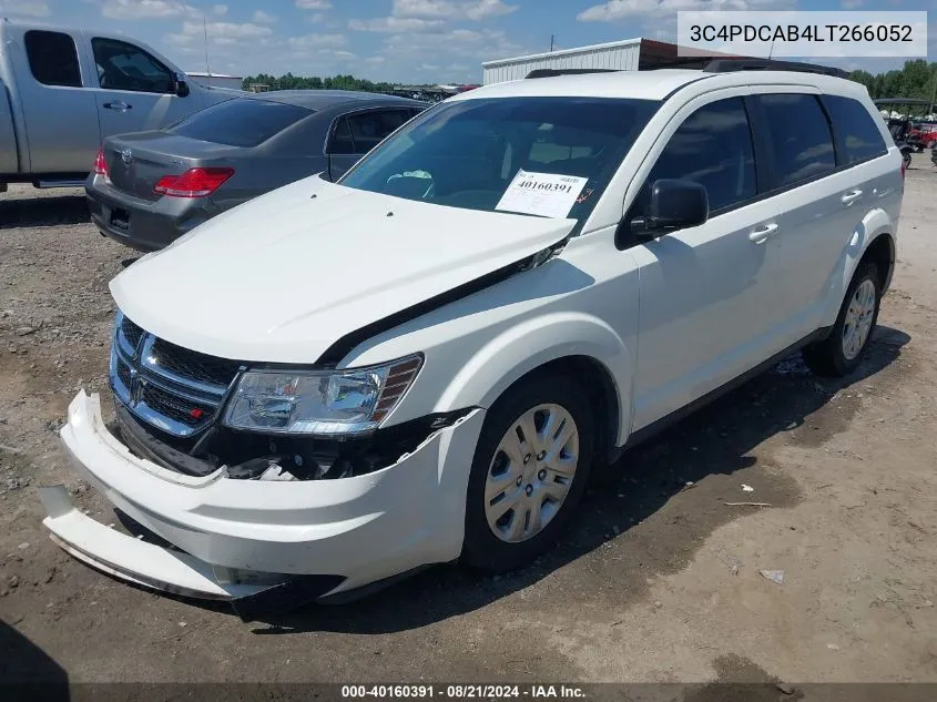 2020 Dodge Journey Se Value VIN: 3C4PDCAB4LT266052 Lot: 40160391