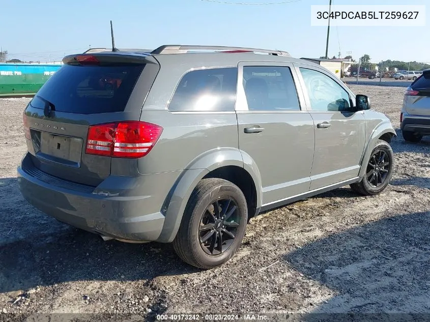 2020 Dodge Journey Se Value VIN: 3C4PDCAB5LT259627 Lot: 40173242