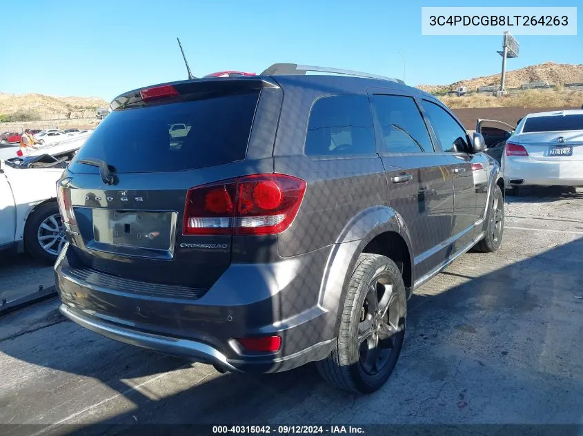 2020 Dodge Journey Crossroad VIN: 3C4PDCGB8LT264263 Lot: 40315042