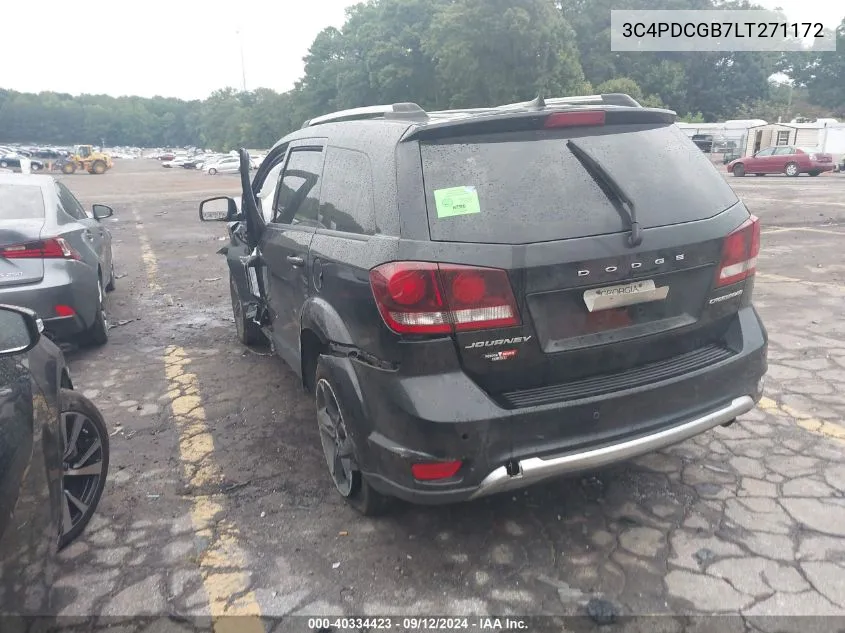 2020 Dodge Journey Crossroad VIN: 3C4PDCGB7LT271172 Lot: 40334423