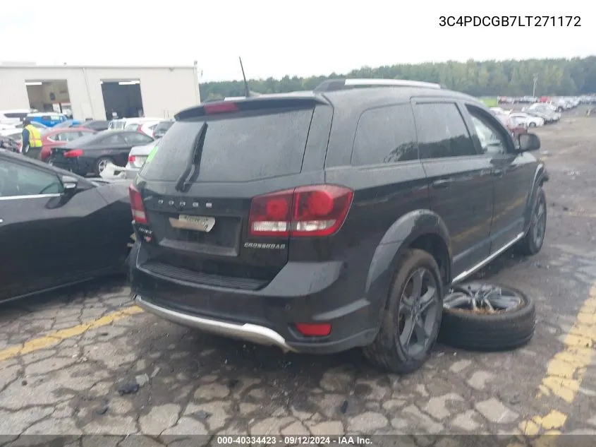 2020 Dodge Journey Crossroad VIN: 3C4PDCGB7LT271172 Lot: 40334423