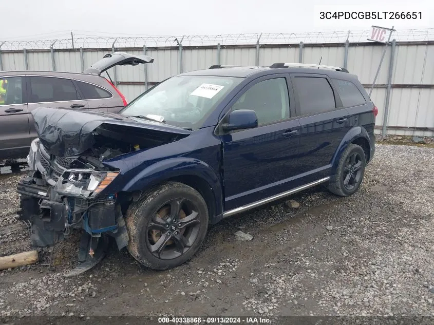 2020 Dodge Journey Crossroad VIN: 3C4PDCGB5LT266651 Lot: 40338868