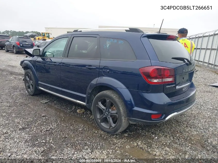 2020 Dodge Journey Crossroad VIN: 3C4PDCGB5LT266651 Lot: 40338868